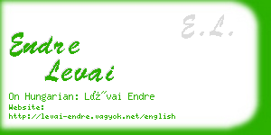 endre levai business card